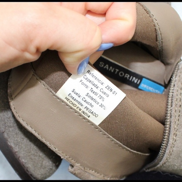 Santorini Gray Suede Block Heel Booties - Picture 7 of 7